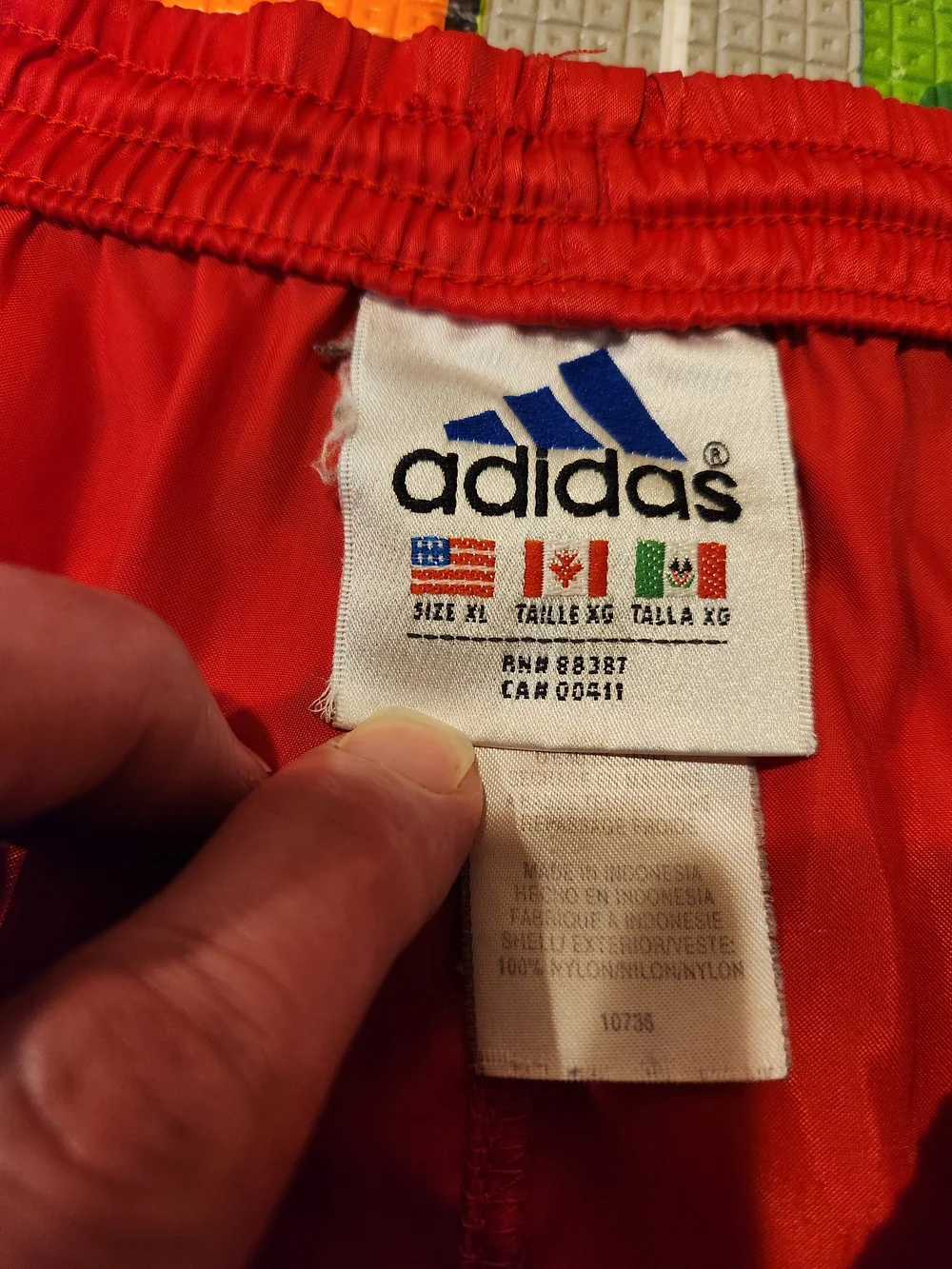 Vintage Adidas Men’s Red Athletic Swim/Training Shorts Size XL